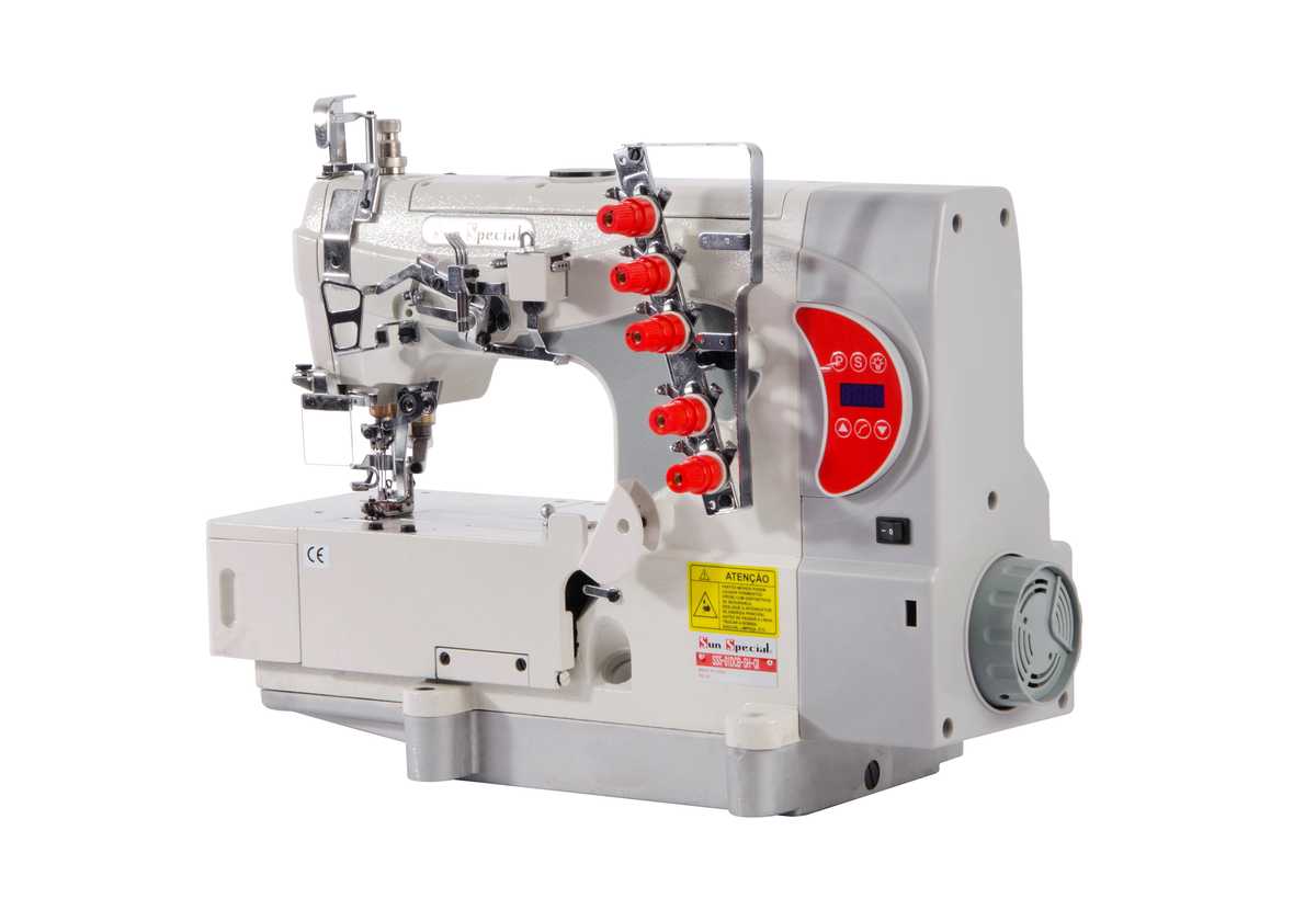 Máquina Costura Industrial Galoneira Direct Drive Control Box Acoplado ao Cabeçote SS5-01D-CB-SH-QI Sun Special