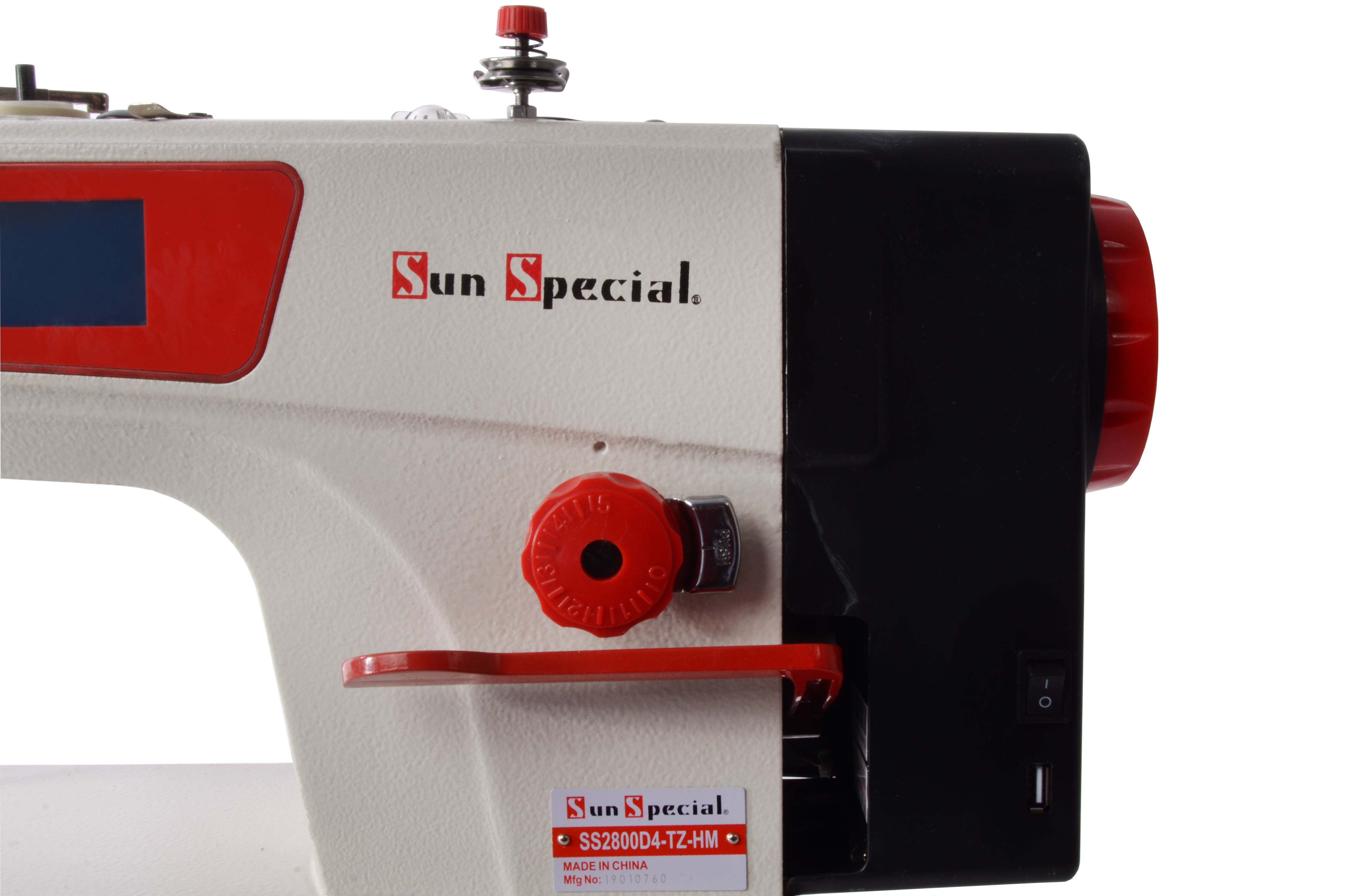 Máquina Costura Industrial Reta Eletrônica Painel Touch Comando de Voz SS2800-D4-TZ-HM Sun Special