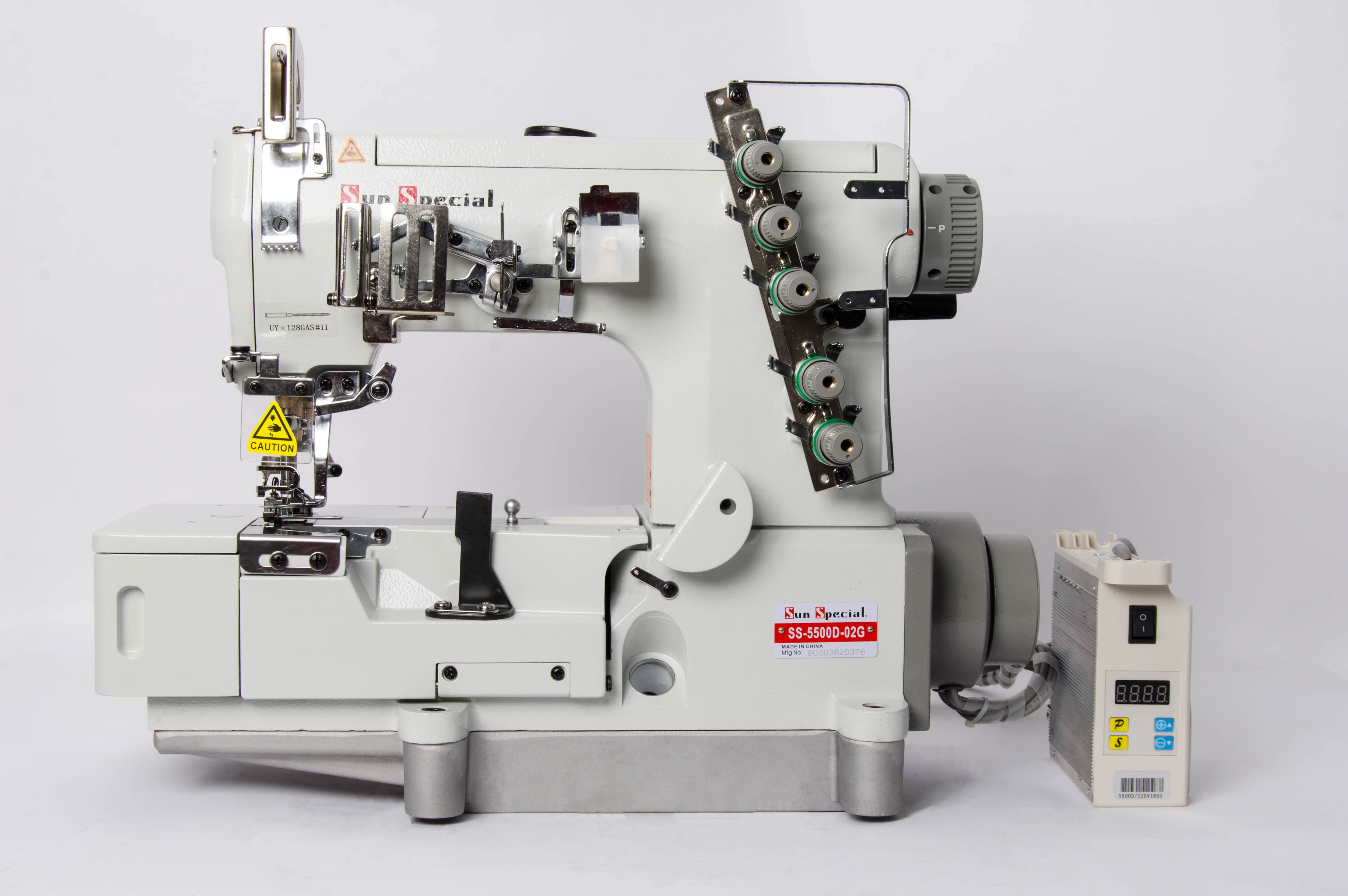 Máquina de Costura Industrial Galoneira Plana Fechada com Motor Direct Drive SS5500D-01 Sun Special