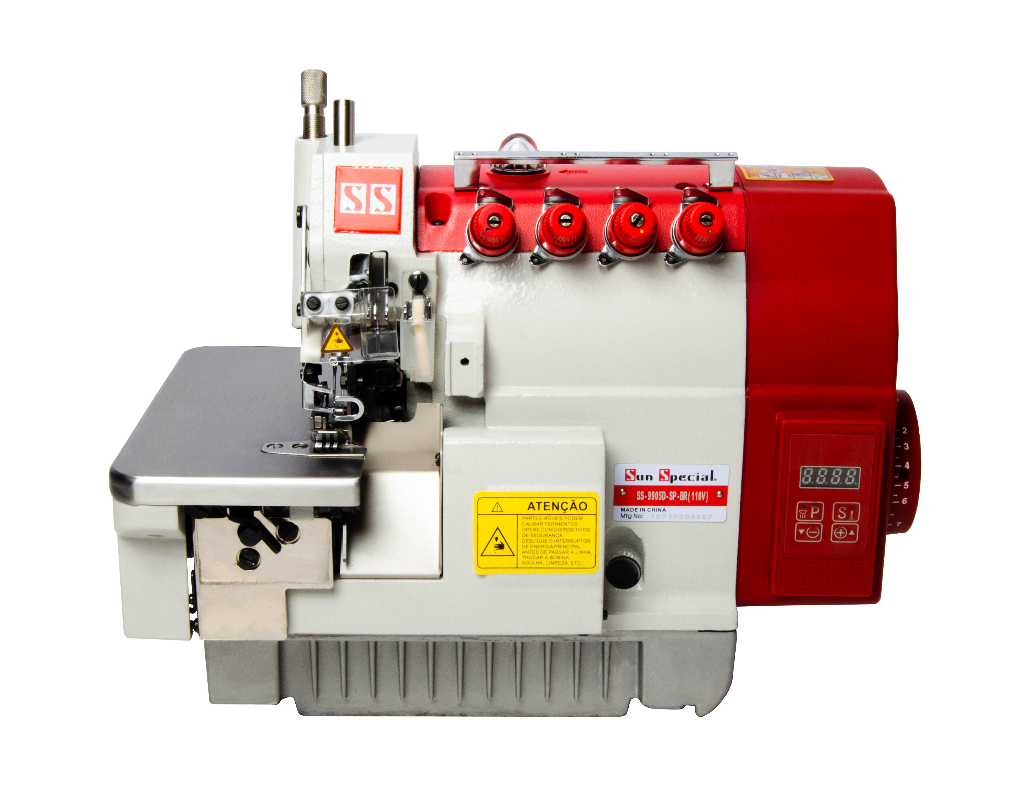 Máquina Costura Interlock Industrial com Control Box Acoplado 110v SS9905D-SP-BR - Sun Special