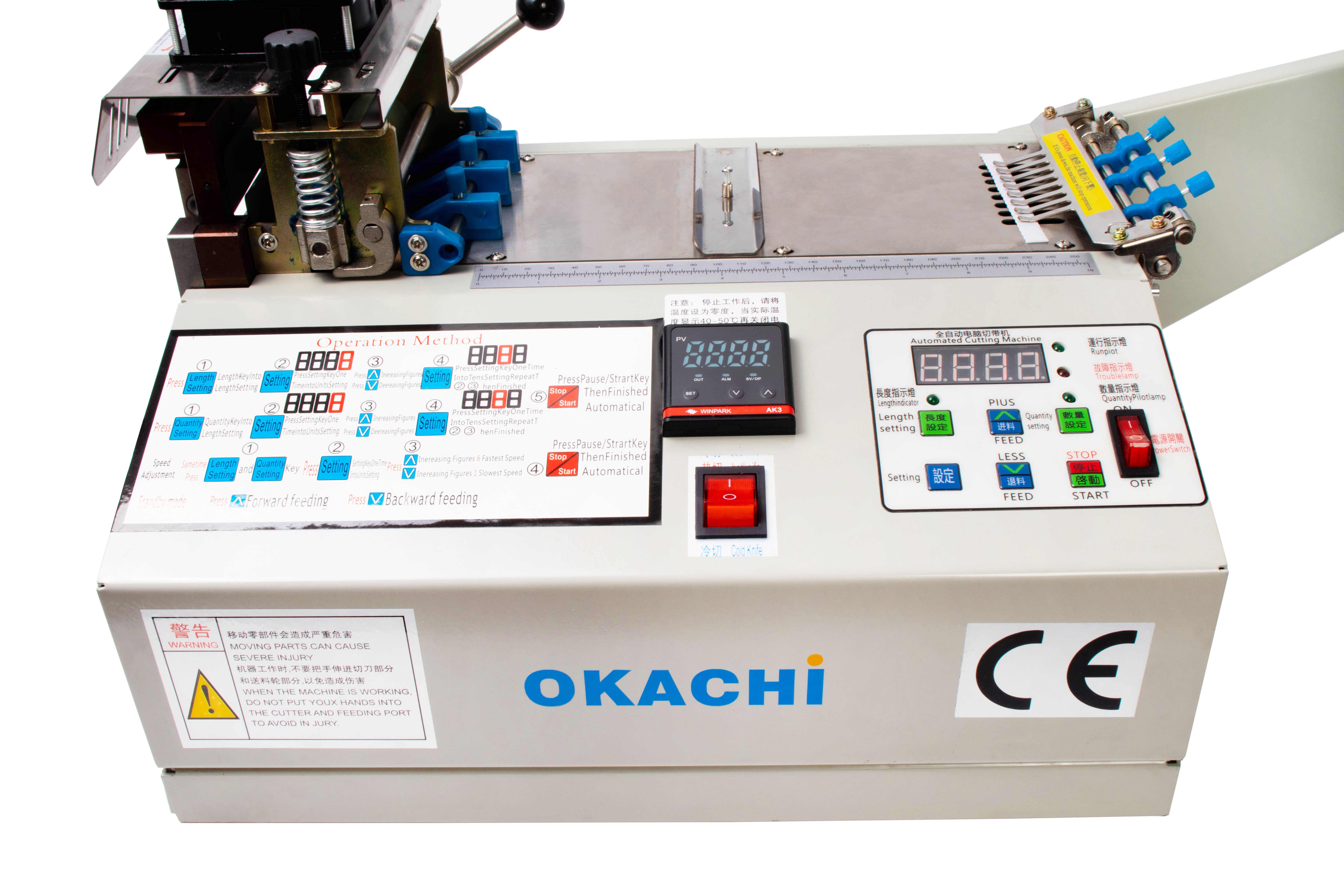 Máquina Corte Fitas Quente e Frio Eletrônica 220v OK-120LR - Okachi  