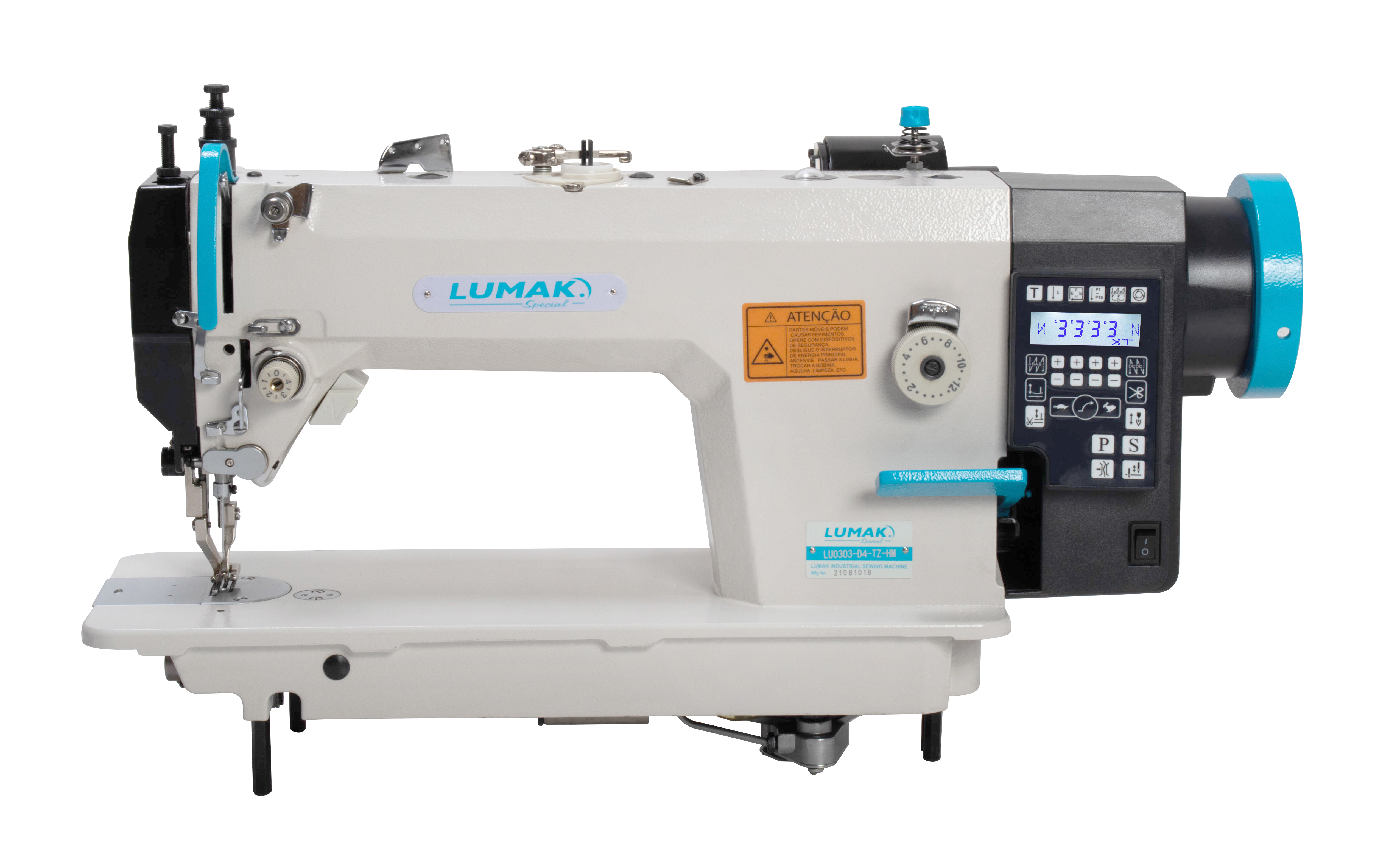 Máquina Costura Industrial Reta Eletrônica 220v LU0303-D4-TZ-HM 12MM - Lumak