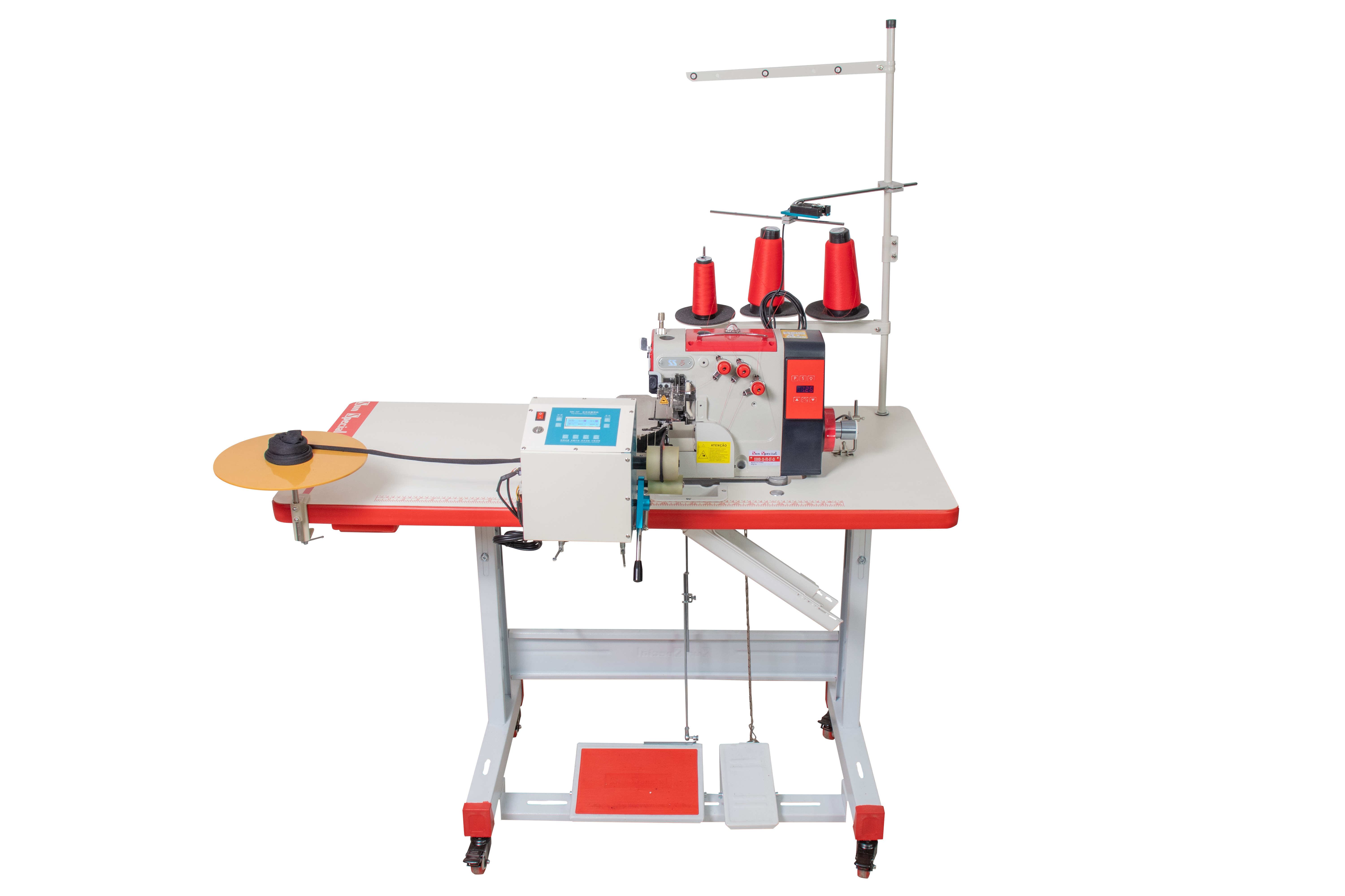 Máquina Costura Industrial Interlock com Rolete SS80D-5-35FD-ST-QI 220V - Sun Special
