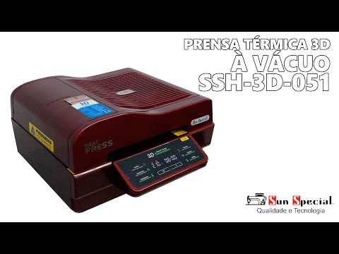 Prensa 3D Sublimação até 12 Canecas Vermelha 2900w 13/26a 220v 50/60Hz SSH-3D-051 Sun Special