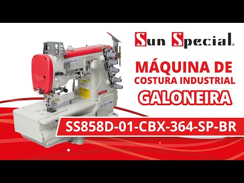 Máquina Costura Galoneira Direct Drive 220v SS858-D-01CBX-364 Sun Special