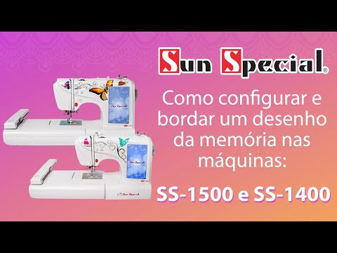 Máquina Costura E Bordado Doméstica Ss-1500 Bivolt Eletrônica Branca - Sun Special