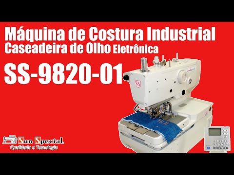 Máquina Costura Industrial Caseadeira de Olho Eletrônica SS-9820-CF Sun Special