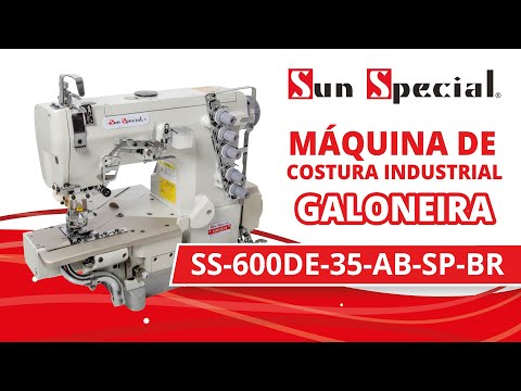Máquina Costura Industrial Galoneira Cilíndrica SS600DE-35-ST-ES - Sun Special