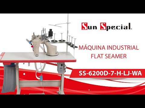 Máquina Costura Industrial Fleat Seamer SS6200-7-H-LJ-WA 220v - Sun Special